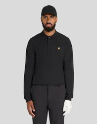 Men's Technical Long Sleeve Polo Shirt Jet Black