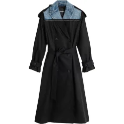 Abrigo de mujer trench largo