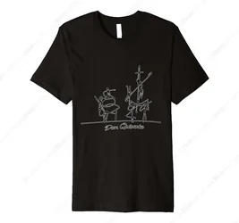 Don Quixote Outline Sketch Premium T-Shirt