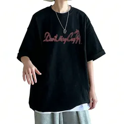 Game Devil May Cry Dante Merch T-shirt Men Women Gothic Rock Style Streetwear Summer Male Vintage Oversized Crewneck T Shirts