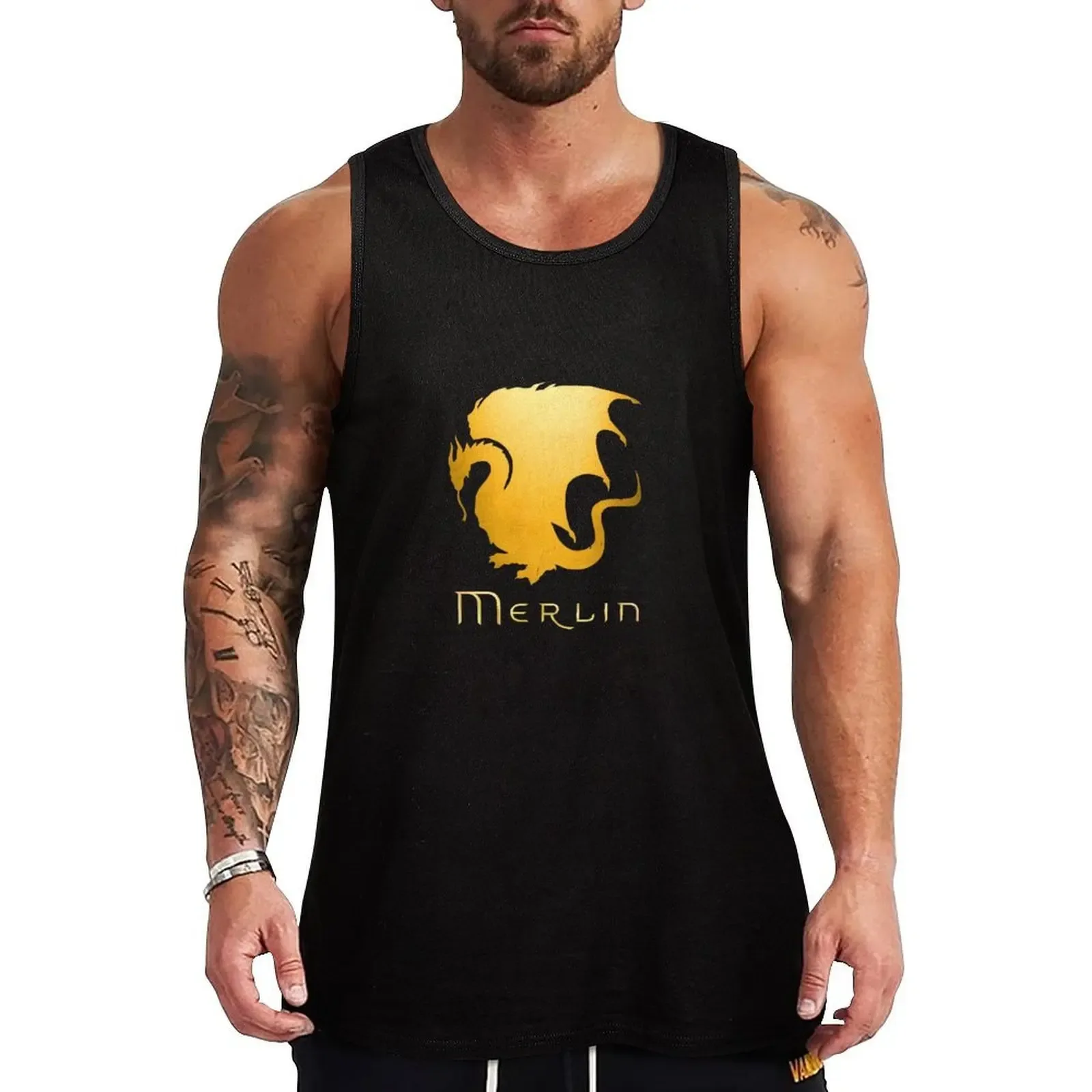 Merlin Pendragon Sigil Tank Top Plain Basic Tank Top Cotton Soft Sleeveless Tee - Aliexpress - FashionsVida
