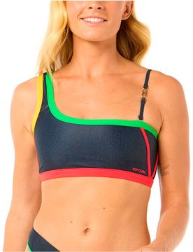 Gigi one shoulder top parte de arriba bikini Azul (S)