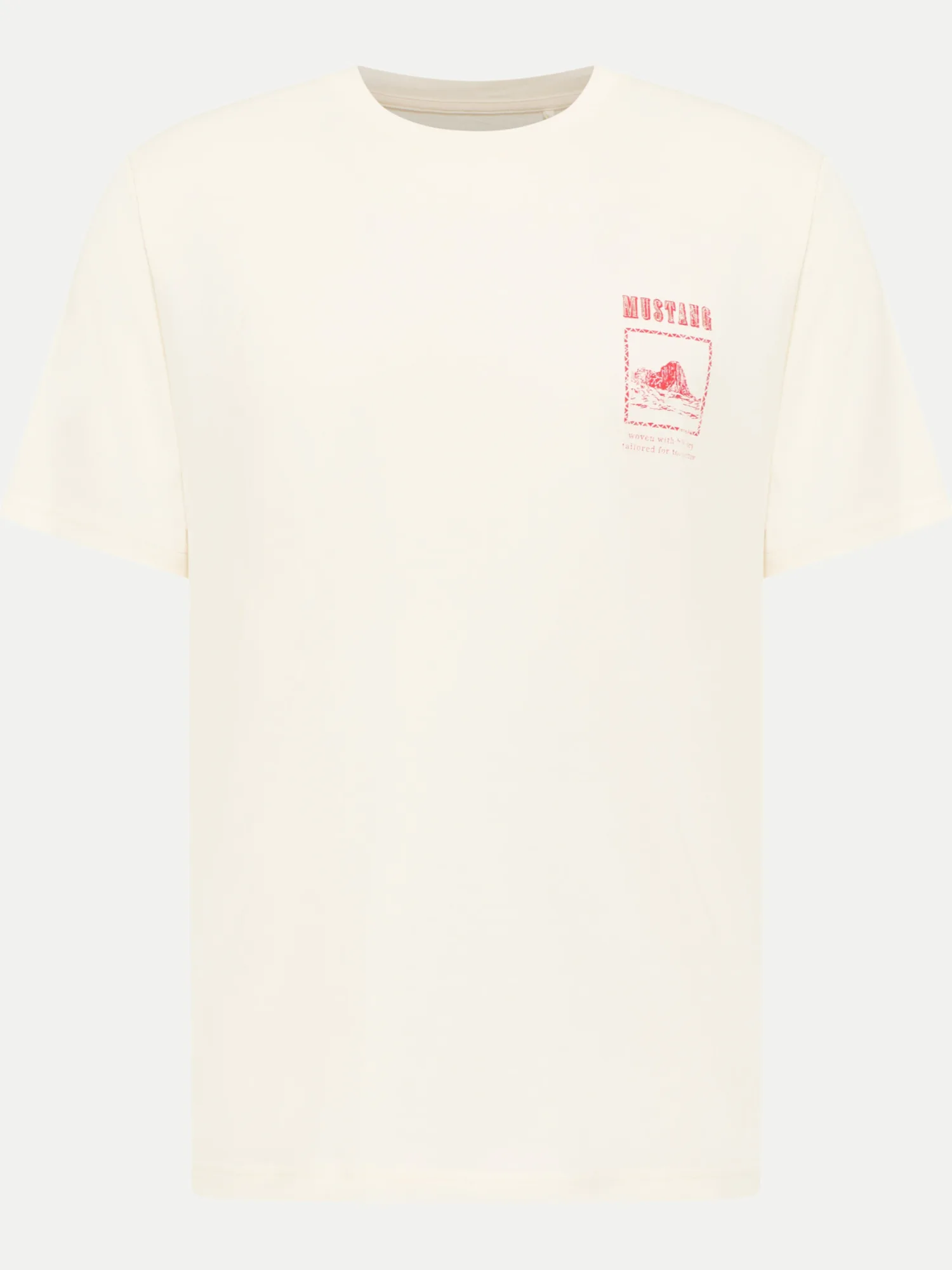 Mustang T-Shirt Beige L - Mustang - FashionsVida