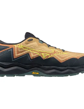 Wave Daichi 9 Trail Running Shoes Sunburn / Fortune Yellow / North Atlantic UK 10 Men - Mizuno - FashionsVida