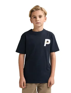 Maglietta A Maniche Corte B-1060-tsr685 Navy Blue 9-10 Anni - Petrol industries - FashionsVida