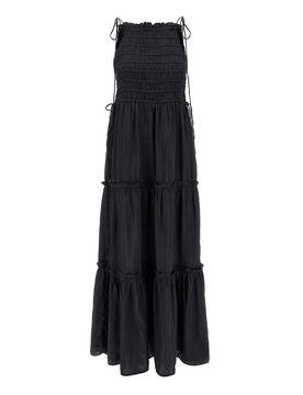 Ganni Vestito di cravatta nera
