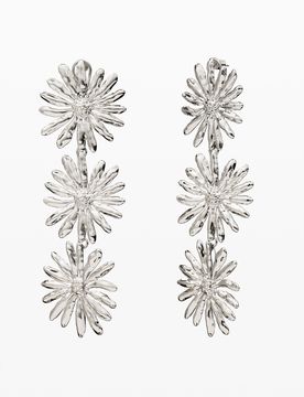 Boucles d’oreilles marguerites zalio, Noir, U