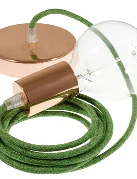 Cables Suspension Luminaire Rx08 50 Cm Green / Copper One Size - Creative - FashionsVida