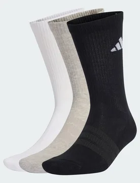 CALZE CUSHIONED SPORTSWEAR CONFEZIONE DA 3 PAIA 37-39 Medium Grey Heather / White / Black / Grey Six - Adidas - FashionsVida