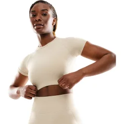 Top sin costuras de mujer Gym-Cropped-SS