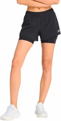 Short de trail/running stretch et léger - RC 2-in-1 Short 3" Black - Taille M - Noir