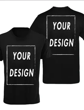 Custom Tshirt Front Back Print Professional Your Own Logo Text Photo Male Personalized Premium Gifts T-shirt EU Size 100% Cotton - Aliexpress - FashionsVida