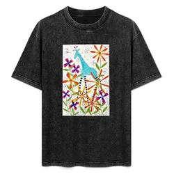 Blue Giraffe T-Shirt Performance Workout Short Sleeve Tee