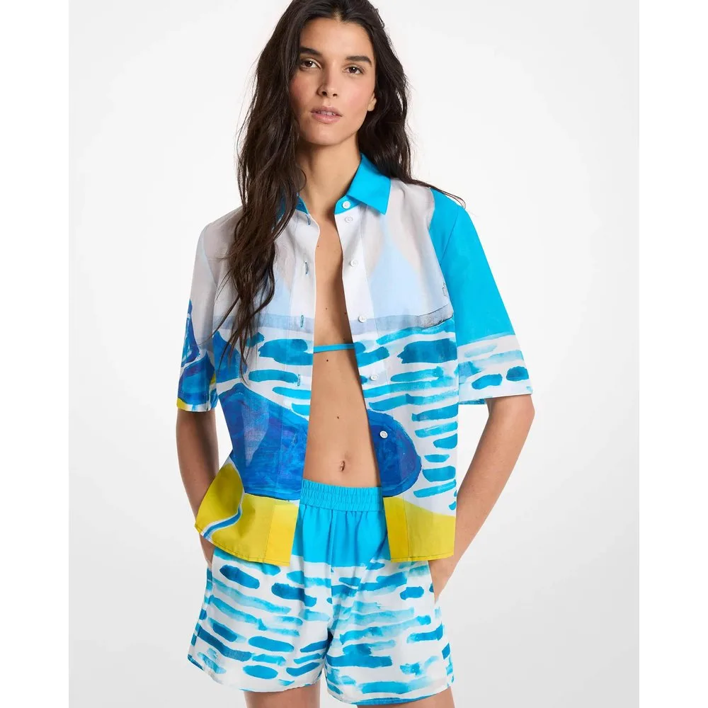 Camisa de mujer 100% algodón michael kors x christina zimpel - MICHAEL Michael Kors - FashionsVida