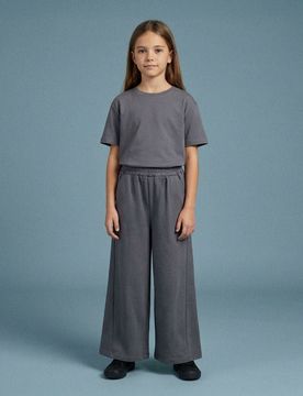 Pantaloni della tuta a gamba larga - grigio scuro