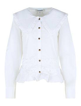 Ganni Camicia in cotone bianco