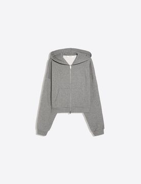 Sweat À Capuche Strass S Gris