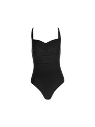 Damen Badeanzug Wrapped schwarz 38 W
