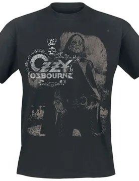 T-Shirt - Black Rain Tribute - S bis 5XL - für Männer - Größe L - schwarz - Lizenziertes Merchandise! - Männer - male - Ozzy Osbourne - FashionsVida