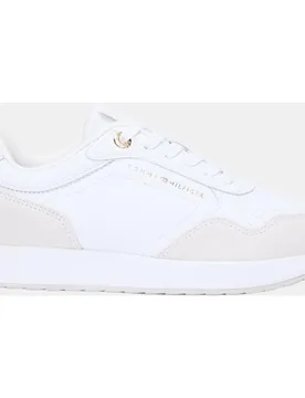 Zapatilla de piel mujer con monograma TH - Tommy Hilfiger - FashionsVida