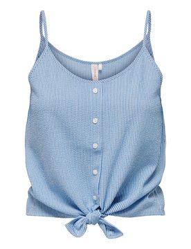 ONLY Top 'Lecey' azul / blanco