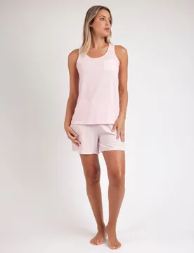 Pijama corto de mujer de punto viscosa en color - Admas - FashionsVida