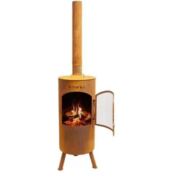 Chimenea de Leña Exterior Bontino Corten