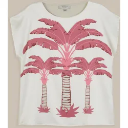 Camiseta de mujer satinada con estampado