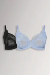Women's 2 Pack Non-Padded Underwired Bras Size: 44DD - Multicolor - Size: 44DD