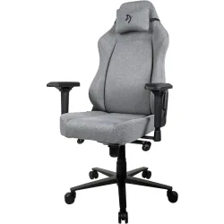 Silla Gaming Primo Woven Fabric gris y logo