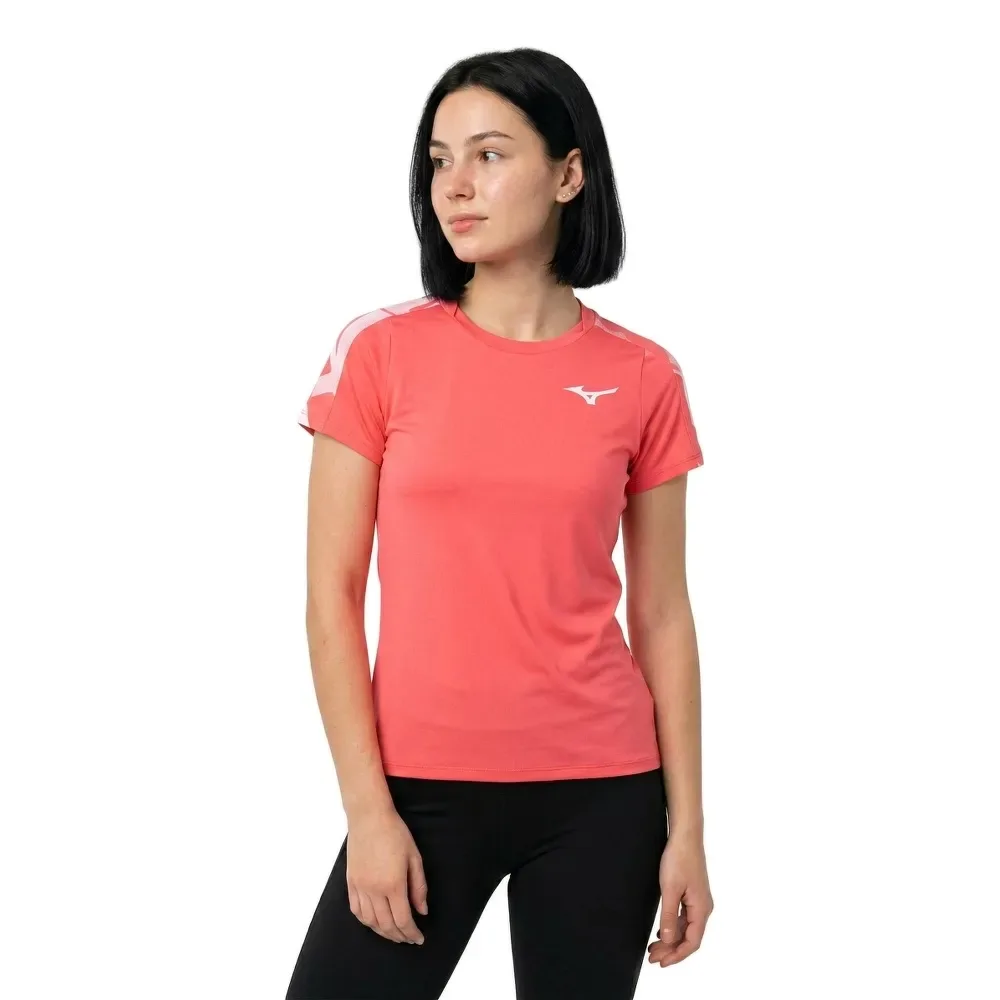 Daybreakers Printed Short Sleeve T-shirt Calypso Coral XL - Mizuno - FashionsVida