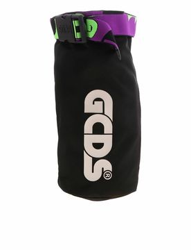 Borsa nera con stampa logo gommata