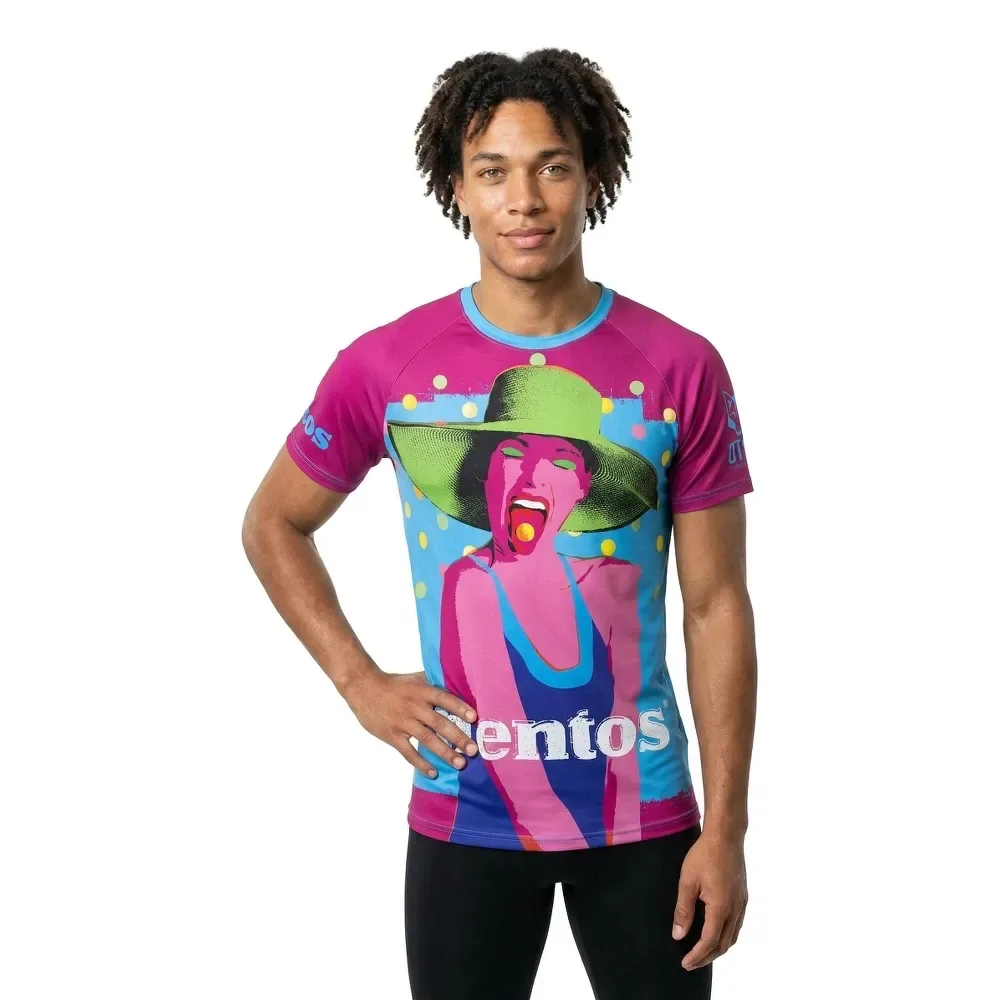 Maglietta A Maniche Corte Mentos Hat Purple S - OTSO - FashionsVida