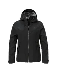 Giacca da trekking da donna Cascata 3L con cappuccio nero 48