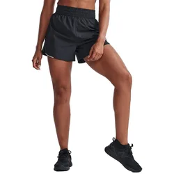 Leggings Courts Taille Haute Aero 4´´ Black / Silver Reflective XL