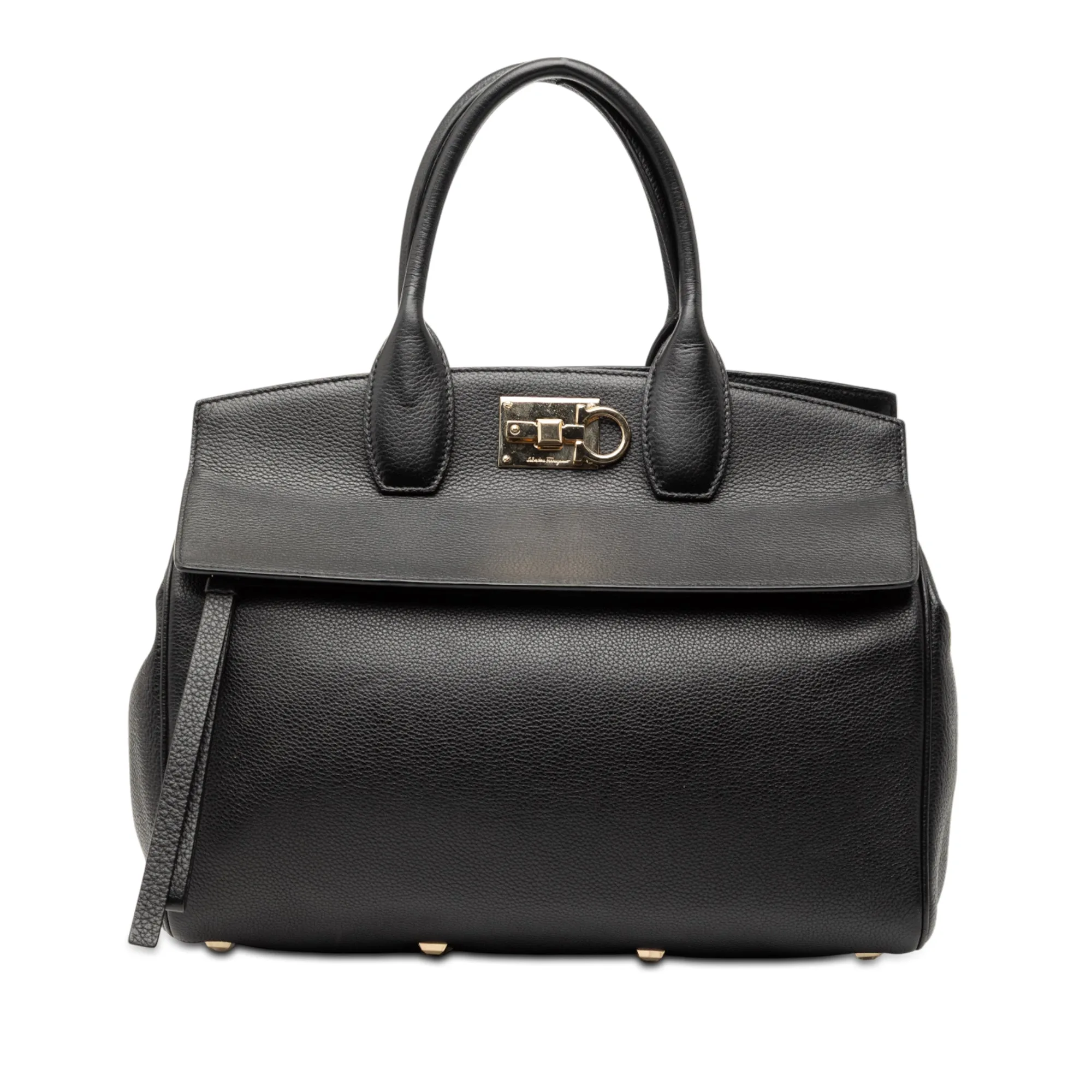 Leather Studio Satchel - Ferragamo - FashionsVida