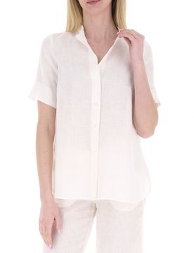 LINKS Camicia in lino PANNA 46