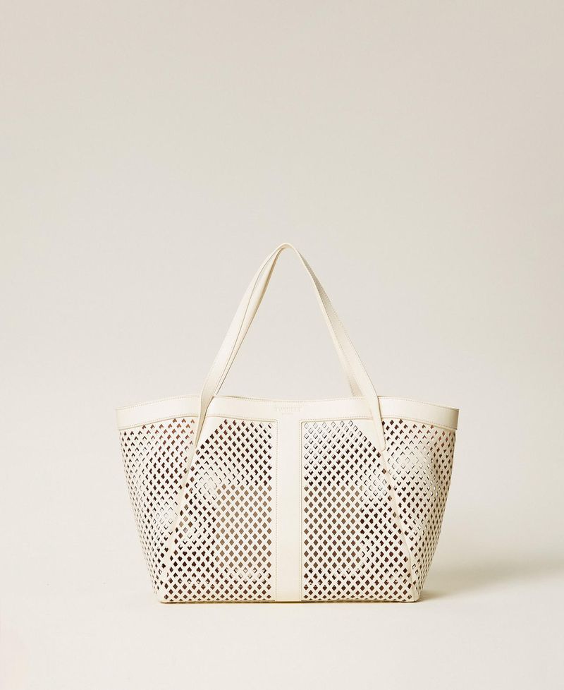 Twinset Cabas en cuir ajouré