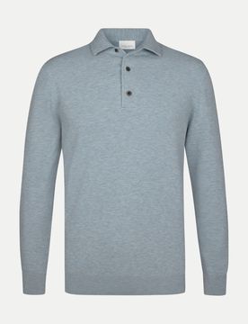 PROFUOMO Langarm Poloshirt Blau M