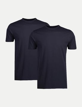 Doppelpack T-Shirt mit Rundhals Schwarz XXL