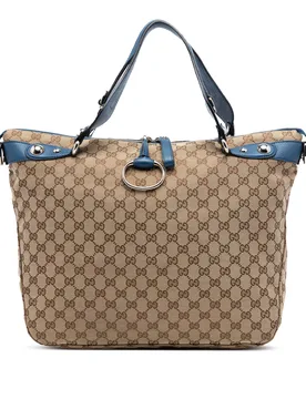 Large GG Canvas Icon Bit Satchel - Gucci - FashionsVida
