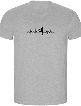 T-shirt à Manches Courtes Soccer Heartbeat Eco Heather Grey S