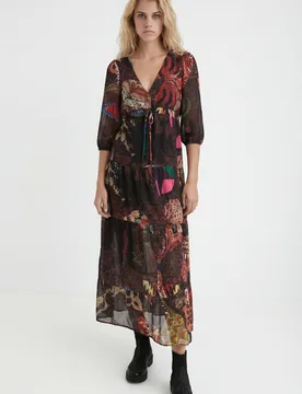 Robe longue boho - DESIGNED BY M. CHRISTIAN LACROIX BROWN M female - Desigual - FashionsVida