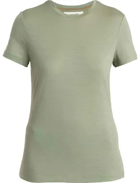 T-shirt en laine de mérinos à manches courtes - W Merino 150 Tech Lite SS Tee Lichen en Laine - Taille S - Kaki - Icebreaker - FashionsVida