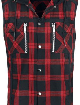 Gothic Kurzarmhemd - Eetu Shirt - S bis 4XL - für Männer - Größe M - schwarz/rot - Männer - male