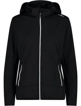Woman jacket zip hood chaqueta softshell mujer Negro (36) - CMP - FashionsVida