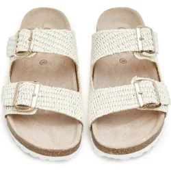 Sandalias de tiras de mujer de rafia