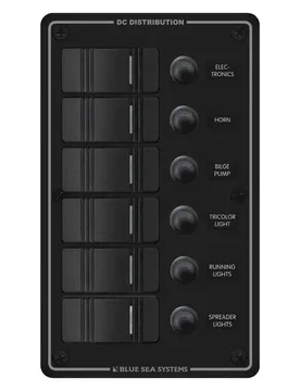 Water Resistant Panel 6 Position Black One Size unisex - Blue Sea Systems - FashionsVida