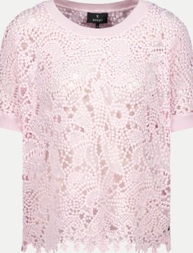 Pullover mit Spitzenmuster Rosa 38