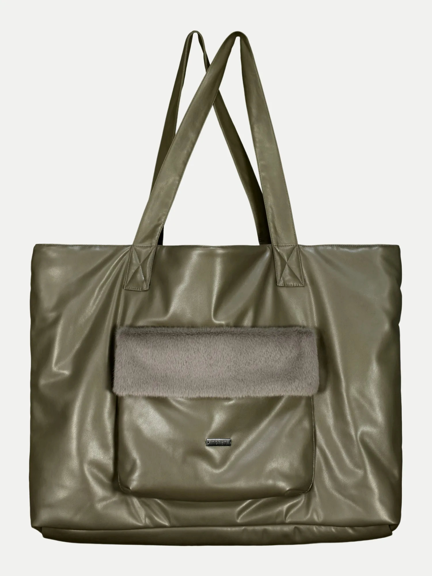 Monari Shopper in Lederoptik Grün - monari - FashionsVida